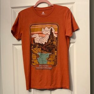Disney Rust Orange Big Thunder Mountain Railroad Graphic Tee
